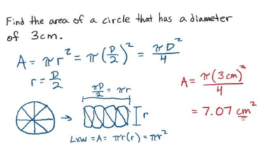 Circle Area from Diameter